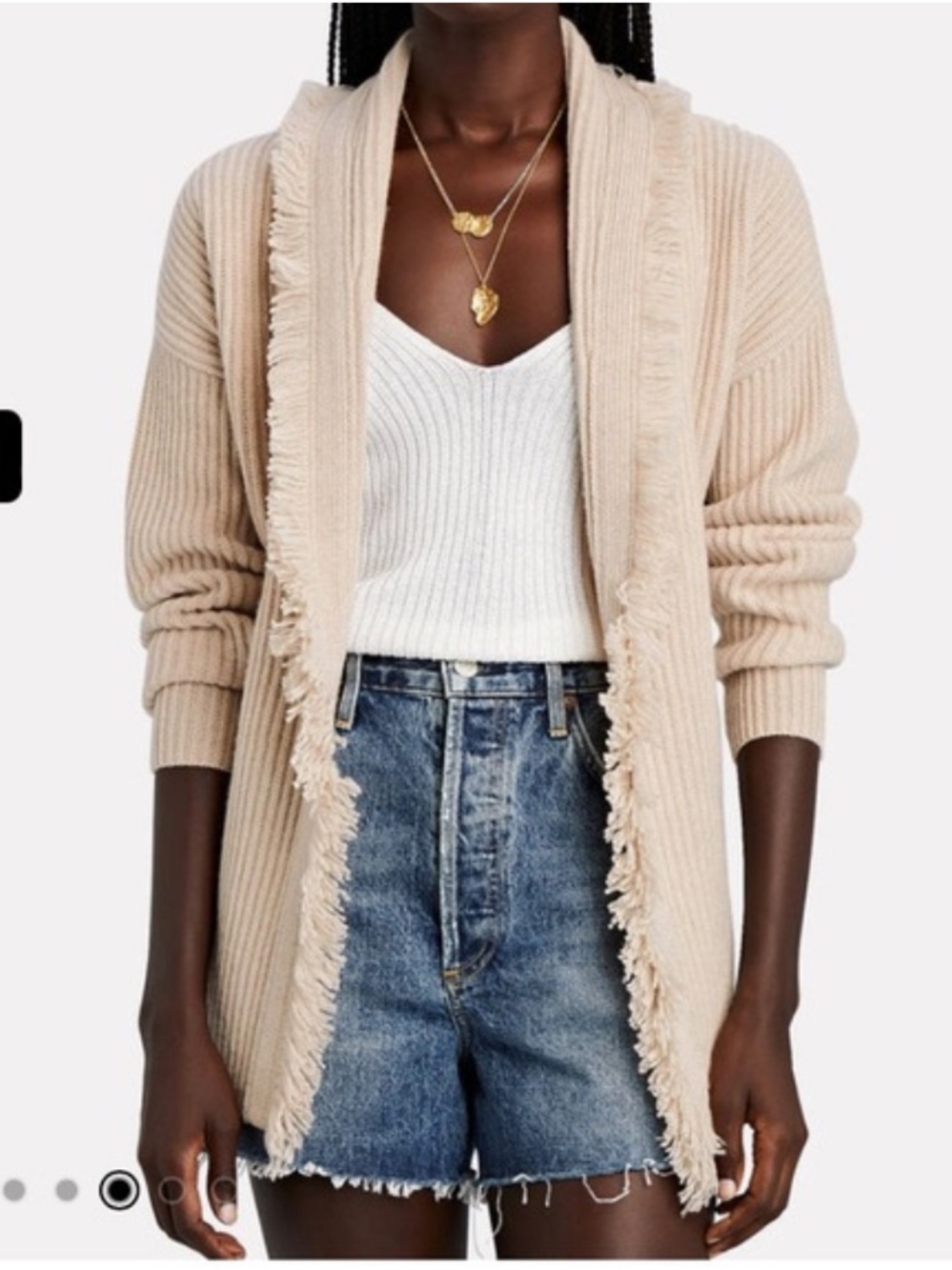 Intermix Fringe Tie Sweater
